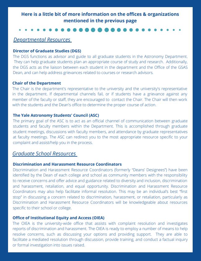 Astronomy Student Council Department of Astronomy